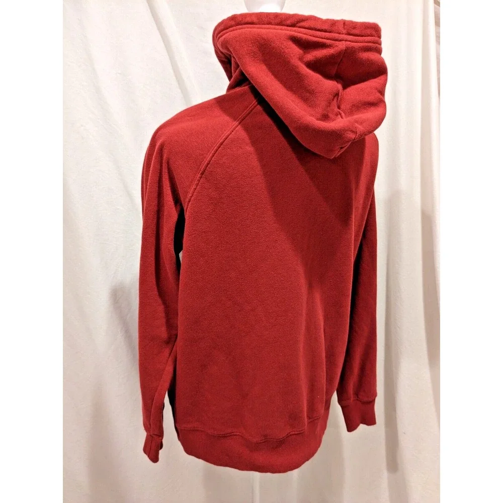 The North Face Womens Hoodie Half Dome S/P Burgundy Sweatshirt Pockets Exc. Cond